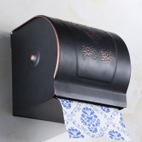 Antik Petrol Siyahı Tuvalet Kağıtlık