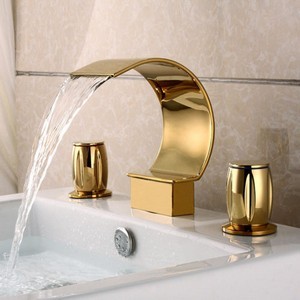 Altın Kaplama Şelale Banyo Bataryası