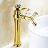 Modern Altın Kaplama Banyo Lavabo Bataryası