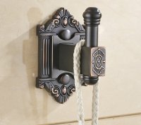 Petrol Siyahı Kaplama Banyo  Askılık