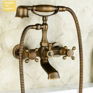 Antik Banyo Duş Seti + Telefon El Duşu